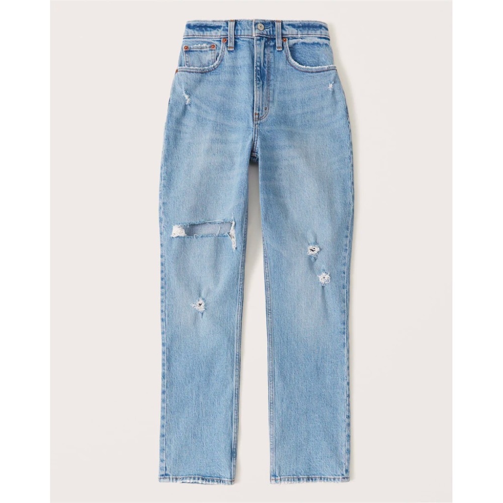 Abercrombie & Fitch 90s Ultra High Rise Straight Jeans - NEW